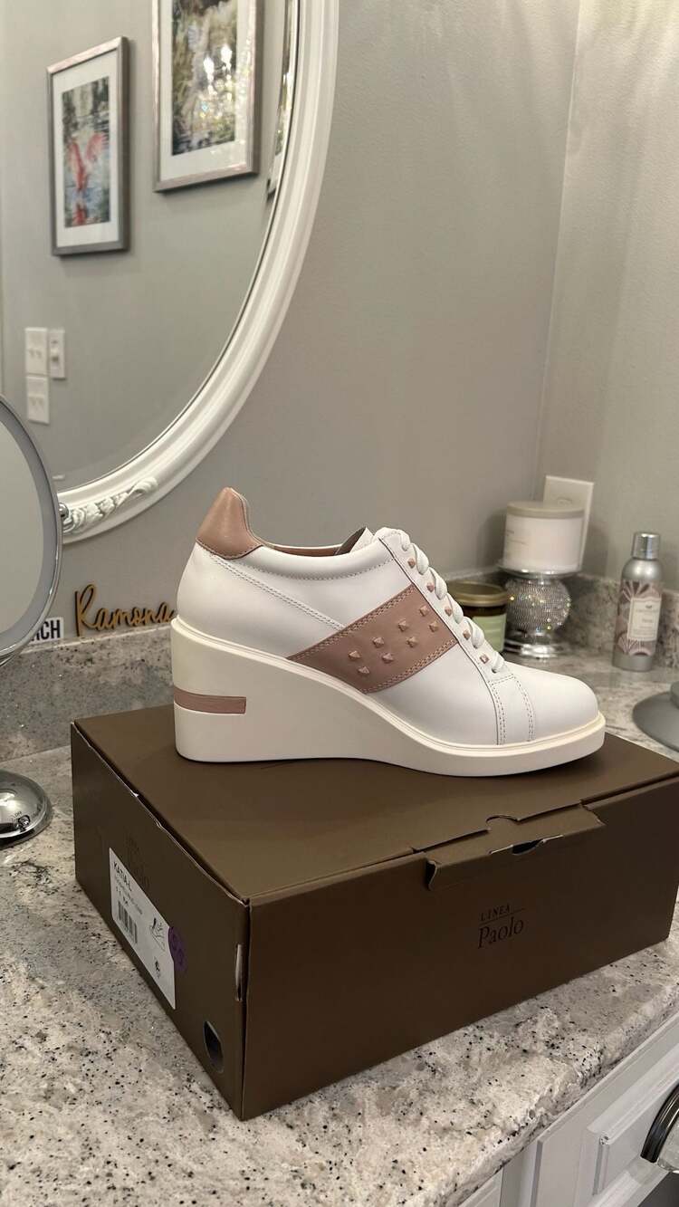 Linea Paolo Katia-L Wedge Sneaker Eggshell/Nud Le/Np